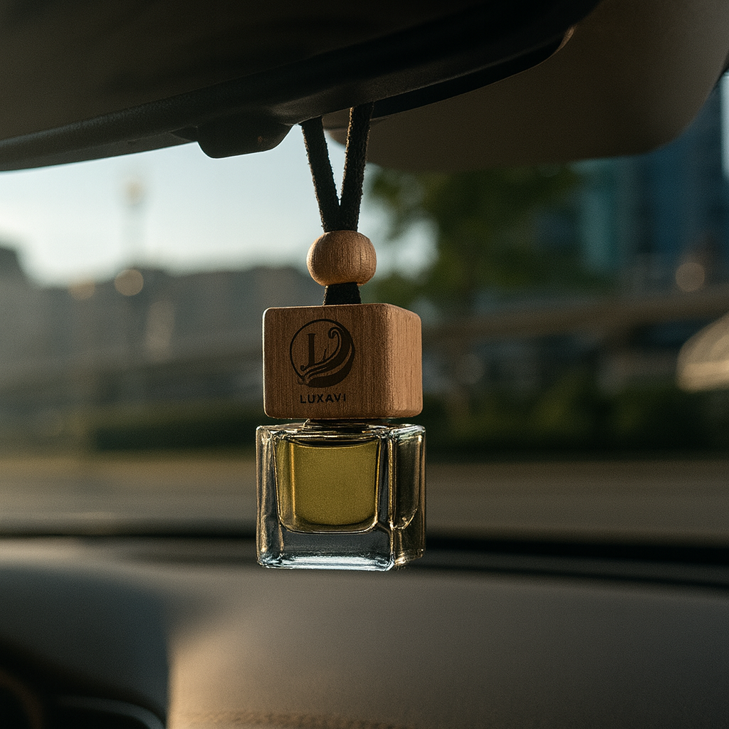 Luxavi hanging car diffuser on rearview mirror – long-lasting luxury fragrance