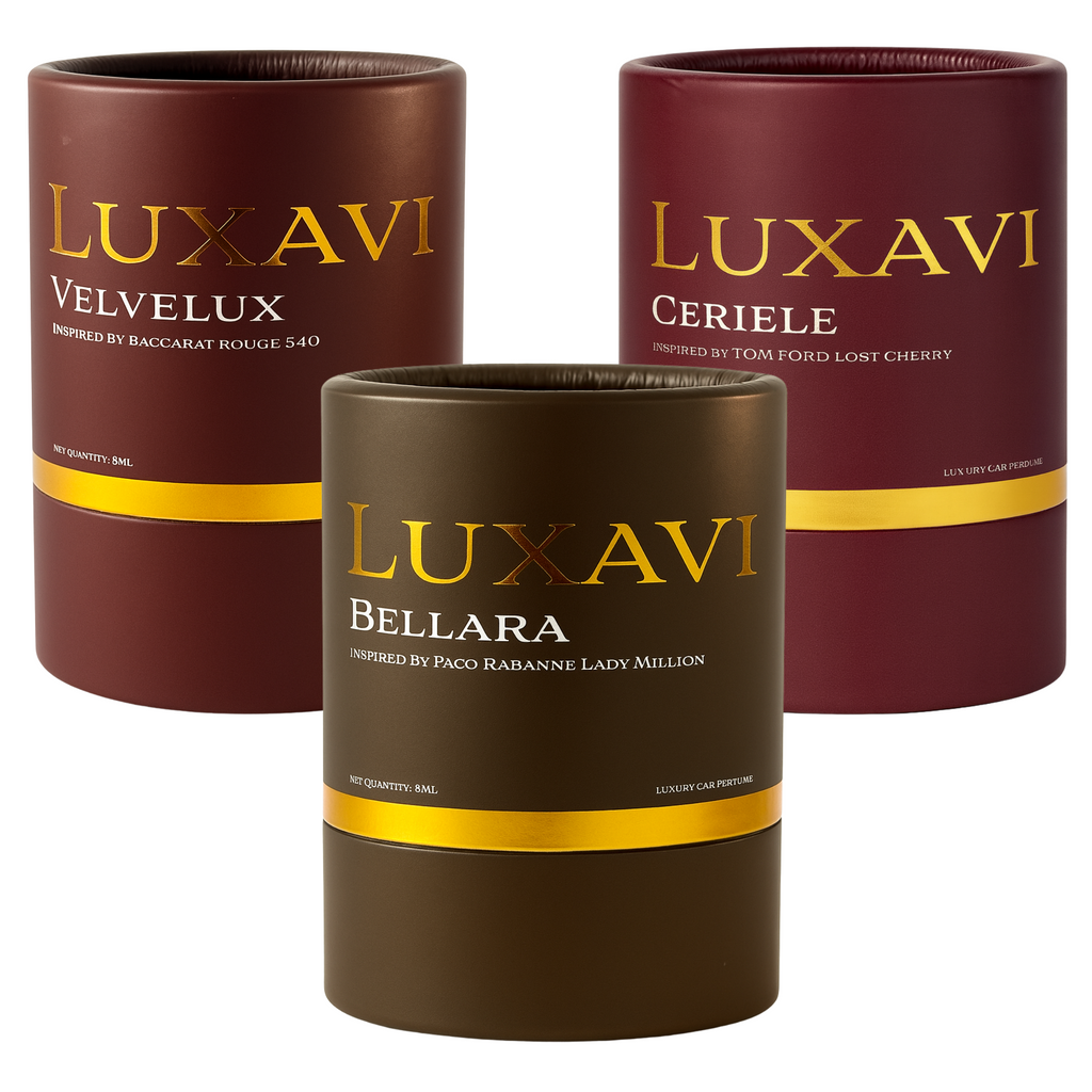 Glam Luxe Collection – Set of 3 Luxury Car Diffusers (8ml each)